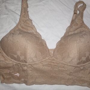 PINK Victoria's Secret Lace Bralette in Beige